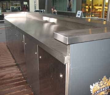 Archive professionnelle de Javier Gomez, comptoir inox sur mesure